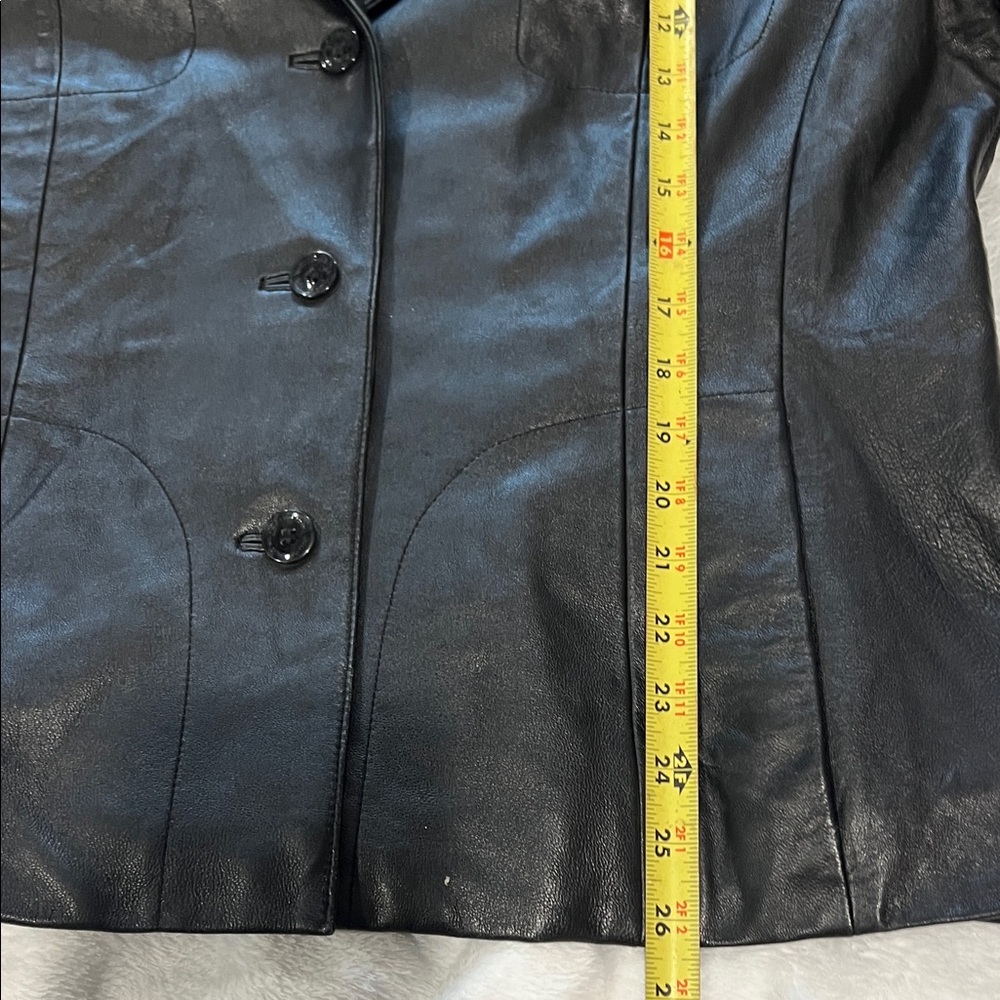 Wilsons Leather Pelle Studio Women's Sleek Black Leather Jacket Sz XL - Picture 9 of 10